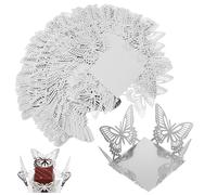 CALLARON 50 Pirottini da Forno per Cupcake a Forma di Farfalla, Mini Pirottini in Carta per Cioccolatini e Caramelle, Confezione da 50 Pezzi per Feste e Dolcetti Raffinati