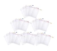 CALLARON 50 Sacchetti di Rete Schiumogena per Sapone Cordino, Sacchetti Esfolianti per Saponetta per Pulizia Viso e Corpo, Borse Portatili per Sapone per Viaggio e Conservazione Igienica