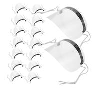 CALLARON 50pezzi Maschere Protettive Trasparenti Per Parrucchiere Protezione Sanitaria e Facile Uso Copertura Per Occhi Durante Taglio e Acconciatura Per Saloni Di Bellezza