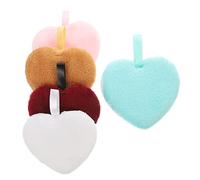 CALLARON 5pezzi Spugnette Struccanti Forma di Cuorvabili e Riutilizzabili per Pulizia del Viso Rimozione del Trucco Colori Misti Colore Casuale