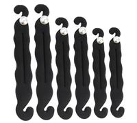 CALLARON 6 Pezzi asciugacapelli per donna spirale riutilizzabile piccolo guidato creatore di creatore di chignon bigodini pigri bigodino pigro spugna Black