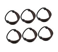 CALLARON 6 Pezzi Elastico Per Mini Fasce Per Parrucchino Lacci Elastici Per Per Parrucca Raso Cravatta Fascia Per a Coda Di Cavallo Carino Plastica Nero