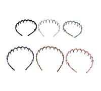 CALLARON 6 Pezzi Fascia Per Ondulata Denti Decorativi Pettine Per Donna Copricapo Squisito Copricapo Ondulato Copricapo In Stile Semplice Copricapo In Resina