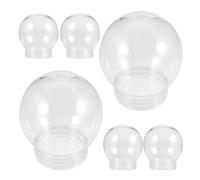 CALLARON 6 Pezzi Palline di Neve Trasparenti in Plastica Pet 150ml e 300ml Tappo a Vite Compatte e Facili da Conservare per Decorazioni Natalizie Fai da Te