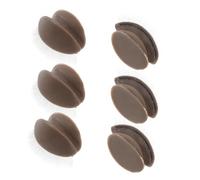 CALLARON 6 Pezzi Stampo per testa per allenamento ciglia con estensioni frustata palpebre sostitutive strumenti per la pratica del trucco delle palpebre plastica Coffee