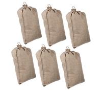 CALLARON 6 Sacchetti in Juta Coulisse per Conservazione Patate e Riso, Sacchetti Traspiranti e Resistenti 20x25 Cm per Organizzazione Quotidiana e Giardinaggio