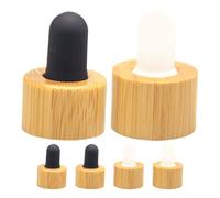 CALLARON 6 Tappi Contagocce per Bottiglie Olio Essenziale Copri Bottiglia in Plastica Resistente Chiusura Ermetica senza Tubo Set 3 Tappi Punta Nera e 3 Bianca Accessori per