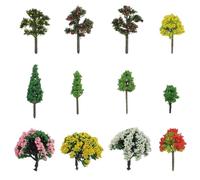 CALLARON 60 Miniature Alberi da Tavolo in Miniatura, Accessori per Decorazioni Fai da Te, Modelli Alberi di Sabbia 3,5-5,5 Cm per Paesaggi in Miniatura e Terapia Psicologica