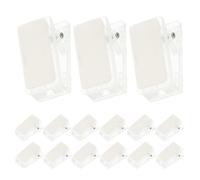 CALLARON 60 Pezzi Clip per Badge per Carta D'identità Mini Trasparenti Autoadesive in Plastica Addensata Molla, Porta Badge e Clip Adesive per Targhette Identificative Uso Ufficio e Scuola