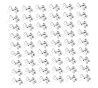 CALLARON 60pezzi Fiocco Fermaglio Capelli Argento di Piccole Mollette Decorative Accessori per Capelli Donna Ragazze Antiscivolo e Leggero