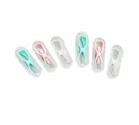CALLARON 6set Pinzette Per Da Ventosa Per Rimozione e Inserimento in Plastica Rosa e Trasparente Adatte Per Viaggi Casa e Ufficio