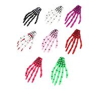 CALLARON 8 Pezzi Clip Ossa Fluorescenti per Halloween Mollettine Scheletro per Party e Cosplay Decorativo Chic e