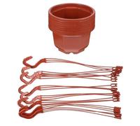 CALLARON 8 Pezzi Vaso da Appendere per Piante, Plastica, Marrone, Spesso e | Casa e Balcone, Resistente All'usura, Difficile da Danneggiare o Rompere, Finitura Elegante