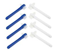 CALLARON 8pezzi Spazzolino da Denti Testina Doppia per Pulizia delle Protesi Dentarie Setole Morbide degli Apparecchi di Contenzione Strumento di Pulizia Orale