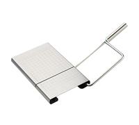 CALLARON Affettatrice per Formaggio con Lame Affilate in Inossidabile Scala Graduata Chiara Piedini in Silicone per Fette Uniformi di Pane e