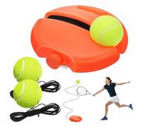 CALLARON Allenatore di Tennis Base Elastico e Cordino per Pratica Singola, Aiuto per Allenamento Tennis in Plastica Arancione per Principianti e Miglioramento Abilità