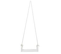 CALLARON Altalena in Legno Bianca per Ragazzo Ragazza Accessorio Fotografico Versatile con Corda in Canapa per Studi Fotografici Professionali e Celebrazioni di Primi Mesi