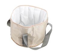 CALLARON Bacinella da Viaggio per Pediluvio Pieghevole Beige Conservazione Calore, Vasca Multiuso Portatile per Piedi, per Viaggi, Escursioni e Uso Domestico