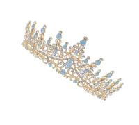 CALLARON Banda per per copricapo di cristallo decorazioni accessori per da sposa coroncina sposa Bride Crown Head Bash diadema per le donne lega Golden