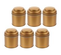 CALLARON Barattoli per tè in Metallo Ermetici Coperchio, Set da 6 Pezzi, Contenitori per Conservare Chicchi di caffè e Caramelle in Casa