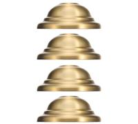 CALLARON Base per Lampadario in Ottone 4 Pezzi, Piastra da Soffitto e Tappo Terminale Filettato per Lampade Sospese, Puntale Decorativo per Paralumi, Adatta per Montaggio Plafoniera