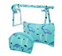 CALLARON Borsa Per Cosmetici Stampa Cigno Borsa Portaoggetti Portatile Di Piccole Borse Da Toilette Adatte Shampoo Prodotti Per Viso Bagnoschiuma e Sapone Ai Fiori Per Uso Domestico e Viagg