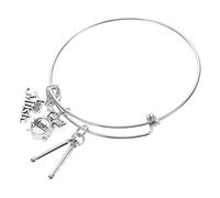 CALLARON Bracciale Donna Tema Musicale con Pendenti Bacchette Batteria in Acciaio Inossidabile Gioielli Unici per Musicisti e Amanti della Percussione Regalo per Eventi Musicali e
