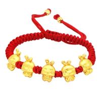 CALLARON Braccialetto Coniglio Zodiacale Rosso in Corda e Lega | Nodo Finale, Stile Elegante per Polso, Regalo Simbolico per Nati Nell’anno del Coniglio