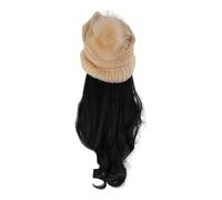 CALLARON Cappello Parrucca Lunga e Riccia Da Donna Parrucca Staccabile Cappello Da Sole Estensione Dei Capelli Copricapo Per Ragazza Realizzato Materiali Di Adatto Per Feste Shopping e Uso