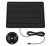 CALLARON Caricabatterie a Pannello Solare 20W per Telecamera di Sicurezza Supporto da Parete per Uso Esterno Compatibile Micro USB per Apparecchiature Elettriche a Basso Consumo