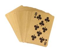 CALLARON Carte da Gioco Dorate Creative in Carta, Stagione di Halloween | Resistente, Elegante e Affascinante, Motivo Teschio, per Carnevale e Matrimonio, Colore Kaki