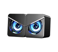 CALLARON Casse Sonore per Computer Desktop USB Bassi, Nero ABS | Doppio Altoparlante Stereo, Regolazione Volume Indipendente, per Laptop e Porta USB del Monitor, 3w