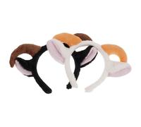 CALLARON Cerchietti Orecchie di Pecora e Capra in Peluche Morbido Set da 2 Pezzi Bianchi e Neri Accessori Cosplay Regolabili per Feste a Tema Travestimenti Natalizi e Foto Divertenti