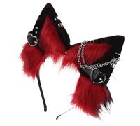 CALLARON Cerchietto Orecchie Animali Flessibile Handmade per Donne Accessorio Capelli Punk Gotico Halloween Cosplay Party Design Unico con Palette Colori Misteriosi Idee Costume Ragazze