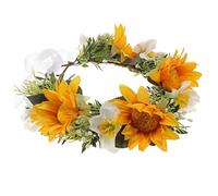 CALLARON Cerchietto Sposa Regolabile con Girasoli Accessorio Nuziale per Matrimonio e Speciali