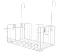 CALLARON Cestino Appendibile per Bagno in Acciaio al Carbonio Bianco Grande capacità e Design Elegante per Organizzare Facilmente Gli Accessori da Doccia