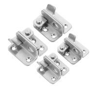 CALLARON Chiavistello in Acciaio Inossidabile 4pezzi per Porta Capanno e Gabbia Animali, Resistente alle Intemperie, Compatibile Lucchetto, Apertura Destra e Sinistra