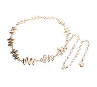 CALLARON Cintura Catena in Metallo Per Donna Design Lucidata e Galvanica Resistente Al Colore e Realizzata Artigianato Dettagliato