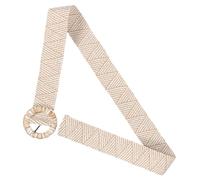 CALLARON Cintura Intrecciata in Paglia Pp Larga e Elastica per Abiti da Donna Casual e Formali Realizzata Tecnica di Tessitura Resistente Elegante e Confortevole