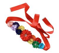 CALLARON Cintura Maternità Perle e Cristalli, Fascia Vita in Seta Floreale da Donna per Feste e Cerimonie, Cintura Decorativa Elegante per Abiti da Damigella e Occasioni Speciali (270 Cm)