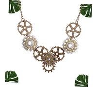CALLARON Ciondolo Steam Gear Collana Creativa in Stile Steampunk Accessori Per Collo, Gioielli Eleganti Per Donne Adatti a Feste e Occasioni Speciali