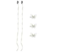 CALLARON Clip per Chioma Catena di Perline Artificiali e Farfalle Eleganti 5 Pezzi Accessorio Facile da Usare per Acconciature Raffinate a Banchetti e Appuntamenti