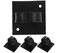 CALLARON Clip Porta Microfono Nero Piccolo Set da 4 Pezzi Supporto per Microfono Portatile senza Adesivo Morsetto per Stazione Bandiera Accessorio per Uso a Scuola Ufficio e Teatro