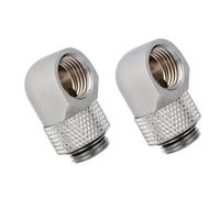 CALLARON Connettore a Gomito 90 Gradi in Ottone 2 Pezzi per Raffreddamento Acqua PC Rotazione 360 Gradi e Design Filettato per Tubo Rigido Petg