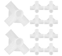 CALLARON Connettori a Giunto a 4 Vie per Asta Armadio in Plastica Ispessita, Set da 10 Pezzi, Diametro Interno 13 Mm, Elementi di Fissaggio per Mobili e Scarpiera, per Organizzazione