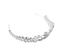 CALLARON copricapo nuziale diademi nuziali per la sposa tiara delle fate Accessori decorazione dei della principessa strass coroncina sposa nuziale diadema nuziale Argento