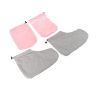 CALLARON Copripiedi Scaldacera e Guanti per Terapia Cera di Paraffina, Set da 4 Pezzi Elasticizzati Taglia Unica, Lavabili e Riutilizzabili per Cura Mani e Piedi Morbida e Liscia Durante