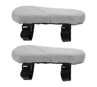 CALLARON Cuscini Morbidi per Braccioli Sedia Ufficio Set 2 Pezzi in Cotone Traspirante Grigio Poggiagomiti Confortevoli per Uso Quotidiano e Accessori per Sedie da Ufficio