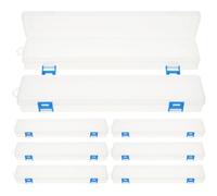 CALLARON Custodia Portapennelli Trasparente Grande Coperchio Integrato, Set da 8 Pezzi per Pennelli da Pittura a Guazzo e Olio, Organizer Portatile per Materiali Artistici e Scolastici