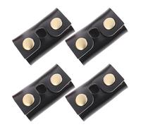 CALLARON Custodia Protettiva in Pelle per Rasoio a Doppio Taglio 4 Pezzi, Copri Testina Sicurezza da Viaggio, Protezione Antiurto e Igienica per Rasatura Uomo